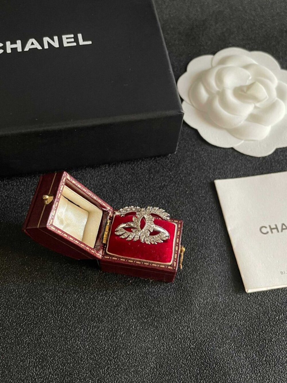 CHANEL Adjustable Open CC Logo Ring - Picture 5 of 5